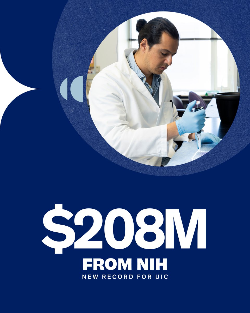 thisisUIC's tweet photo. With record funding from the @NIH and the State of Illinois, UIC continues to make discoveries known that solve problems and uplift communities.
🔗 Learn more https://t.co/SG364t9qmd
#UICResearchMatters #MakeItKnown #UIC #ThisIsUIC #Chicago https://t.co/6MaNfwCl3X
