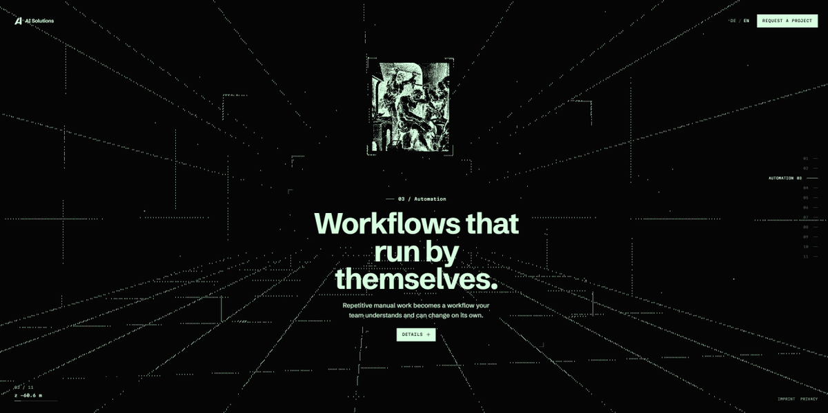 crowqnt's tweet photo. Around 8h ago I gave Claude the task to fully redesign my business website. 

The rebuild had to include:

- Vite, plain HTML, CSS, JS
- a full 3D room
- a custom shader 
- GSAP, Lenis, Anime.js 
- canvas pixel effects 
- …

For cost & runtime see the attached screenshot

Please have a look at the site and leave some feedback in the replies :D (looks best on Desktop, DE / ENG switch top right) ♥️ 

https://t.co/wbiEJrajm3