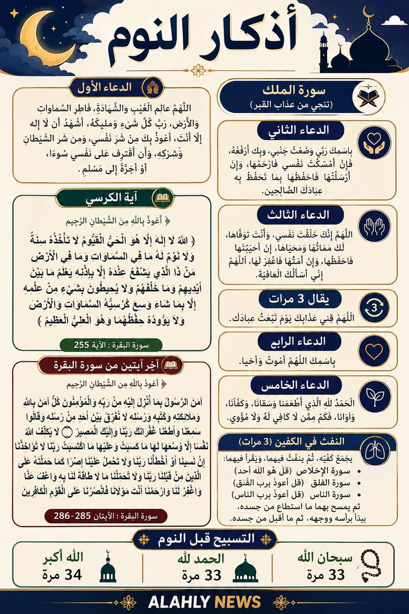 Meroo74vip's tweet photo. امسحوا ذنوبكم قبل النوم ياحبايب 💚❤️

اذكار النوم وسورة الملك 📖😍

تقبل الله منا ومنكم ❤🤲 https://t.co/2l6zdHF05Q