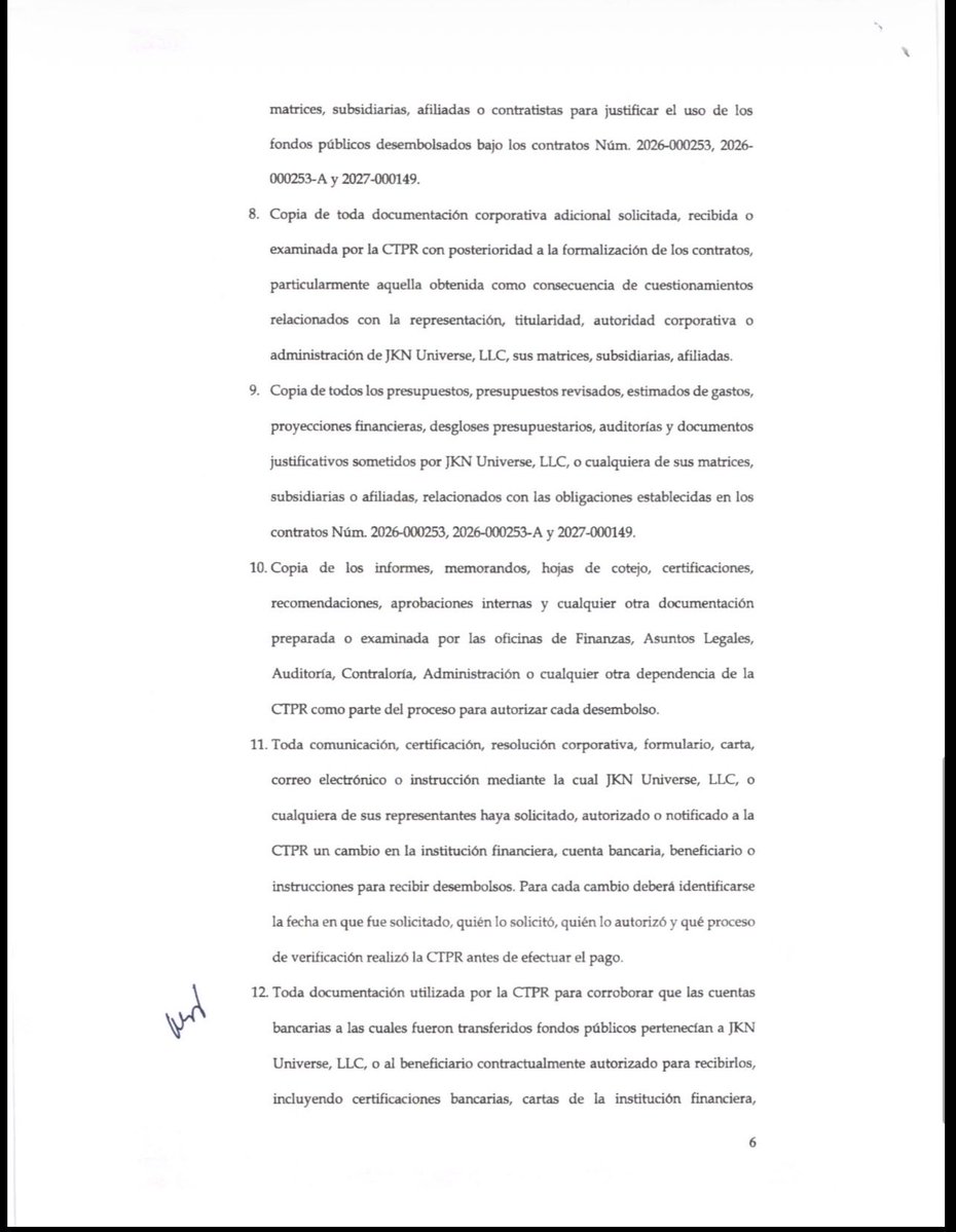 MillyMendezpr's tweet photo. Senado pide a Turismo q entregue el expediente completo para poder determinar cómo se contrataron los servicios de Miss Universe, cuánto dinero público se ha pagado, a quién se pagó, a qué cuentas fue el dinero, quién autorizó las transacciones y qué controles utilizaron https://t.co/Abt1c6s1jc