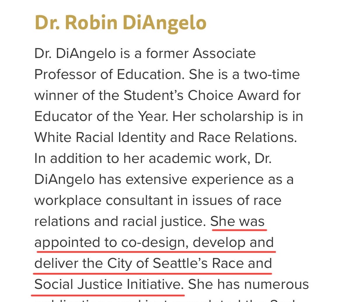 sfmcguire79's tweet photo. The original antiracism trainings in this program were co-designed by Robin DiAngelo.

I hope this guy wins. https://t.co/m660oPk9nT