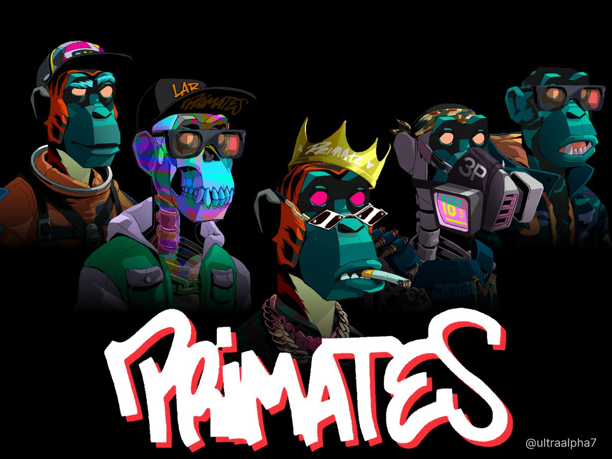 ultraalpha7's tweet photo. My @Primatesnft Family Portrait Entry! 🔥🌿 https://t.co/JpOyfcBQkq