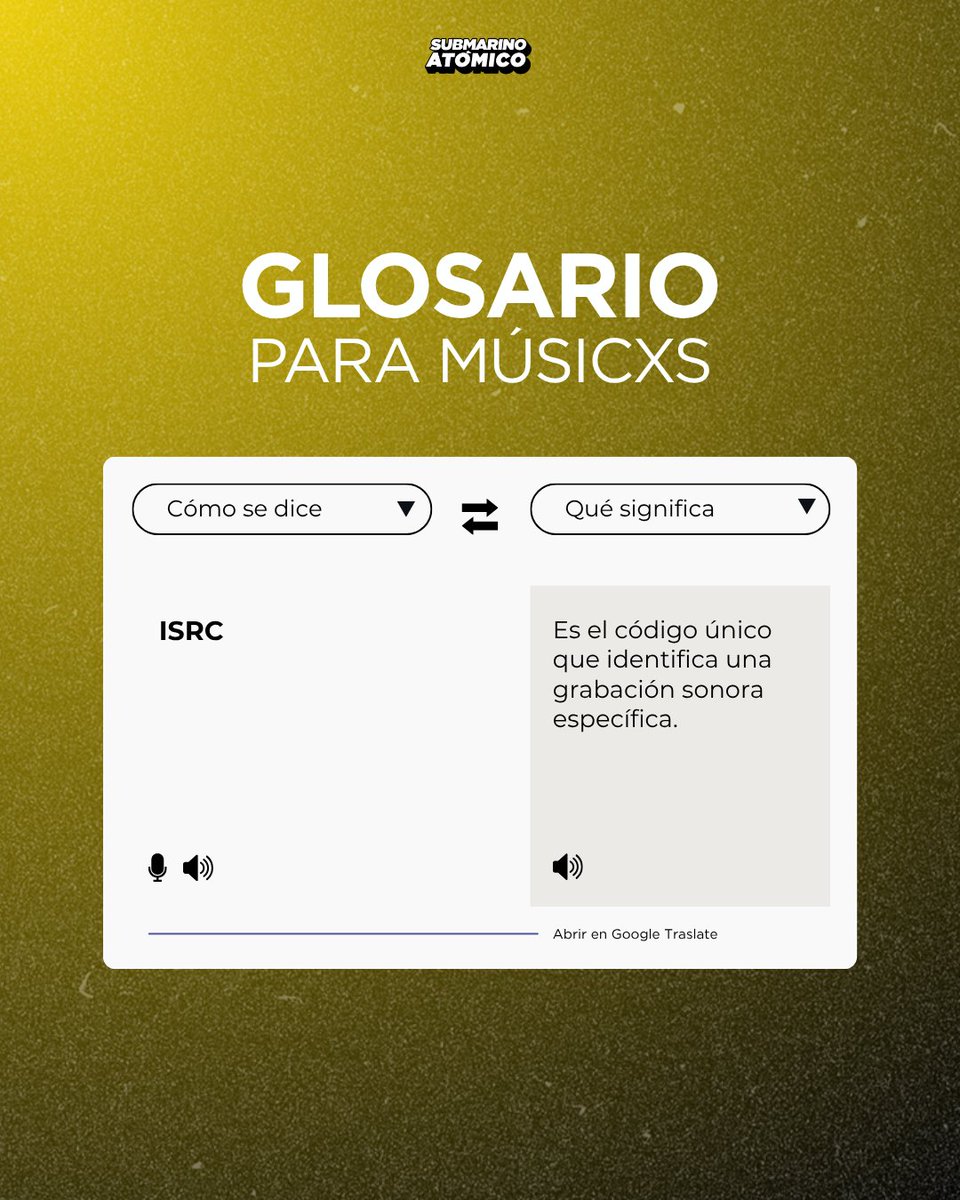 submarinoatomic's tweet photo. Empezar a hacer música también es encontrarse con un montón de términos nuevos y que no sabés qué significan.👀🙃

Si estás en ese momento de tu carrera, este glosario es para vos. 

Guardalo o mandáselo a tu músicx independiente amigx.

#SubmarinoAtómico #Glosario https://t.co/l6TbI1Zz2Z