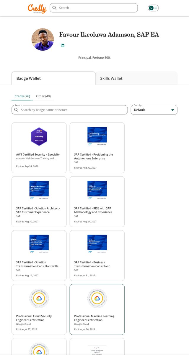 TheOnlyBigStan's tweet photo. My question for you is how you got all this certifications, cause they're no joke of a cerification. The price and difficulty.

But you seems to be getting 2-3 a day.

 How??? https://t.co/LO7BRtvrad