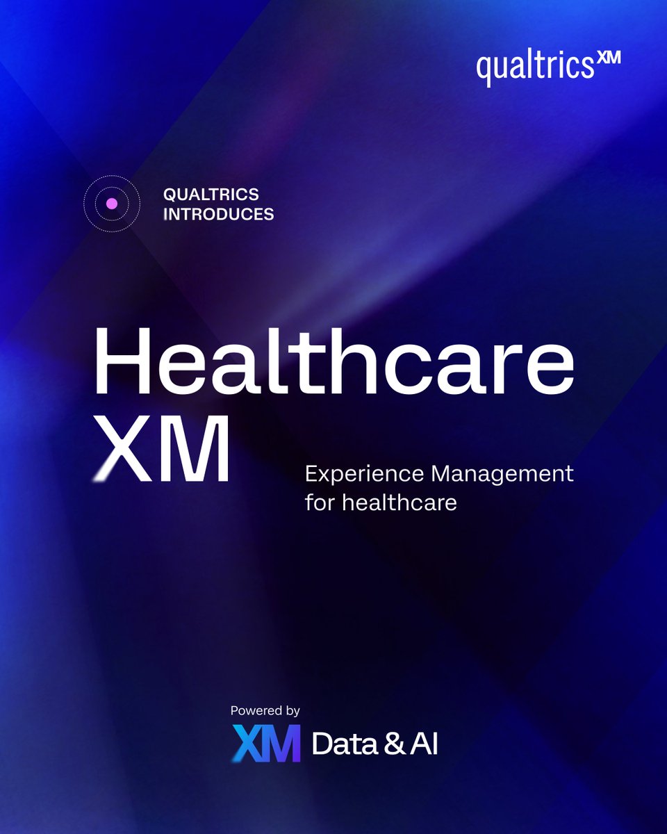 Jasonmaynard's tweet photo. I’m proud to introduce Healthcare XM, powered by the @Qualtrics XM Data & AI Platform. Healthcare moves fast, and measuring only what has already happened in a dashboard isn't enough anymore. 

Healthcare XM will comprise Clinical XM and Health Plan XM, allowing health systems and plans to simulate, predict, and deliver trusted outcomes.

Closing the Experience Gap means putting actionable insights directly into the hands of the people who can act on them, right in the moments that matter most.

Bringing @Qualtrics and @PressGaney together means we aren't just measuring the patient journey; we are building a future where every care experience is predictive, personalized, and deeply human.

Read more: https://t.co/3PkMrVaTrV