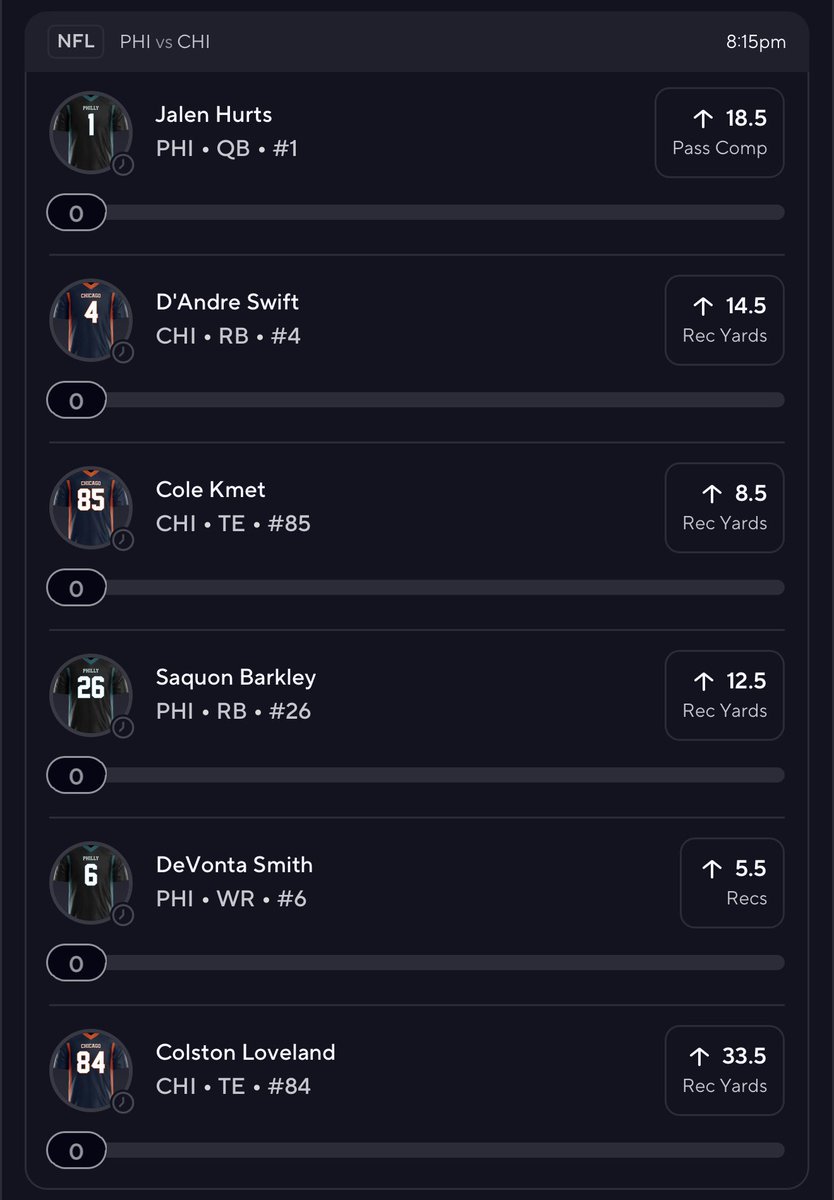 ShadowPicksHQ's tweet photo. 20X MONDAY NIGHT SLIP 🏈

EXPECTING EXPLOSIVE OFFENSES FROM THE EAGLES AND BEARS TONIGHT 🔥

CALEB WILLIAMS IS OUT SO EXPECT A LOT OF CHECK DOWNS AND SCREENS 🙏

TIGHT ENDS AND RB’s ARE ABOUT TO EAT 💪🏾

SAQUON HASN’T SCORED IN THE LAST 6 MATCHUPS 👀

DROP A “❤️” FOR MORE LOTTOS https://t.co/A3lh9GMtTY
