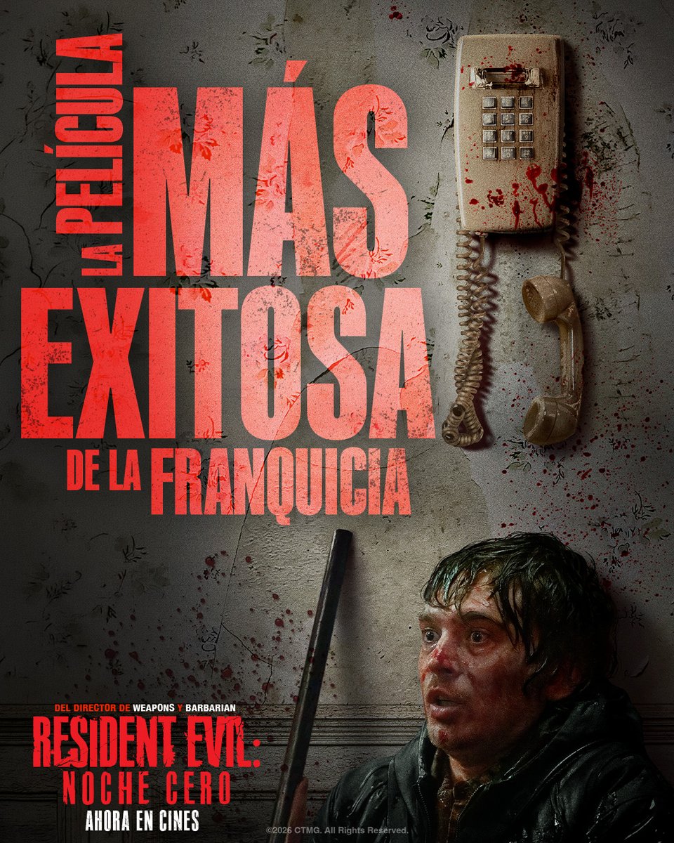 SonyPicturesMX's tweet photo. Una nueva pesadilla. Un nuevo récord. 🧟‍♂️🔥
#ResidentEvil: Noche Cero, la película más exitosa de la franquicia. YA EN CINES. https://t.co/TwCbqe3tbn