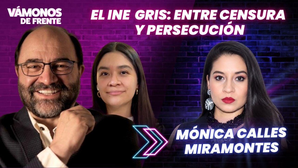 EmilioAlvarezI's tweet photo. 🚨El INE GRIS: ENTRE CENSURA Y PERSECUCIÓN 🔍 

Hoy en “Vámonos de Frente” tenemos una gran invitada: la abogada y consultora electoral  @moni_calles  quien ha sido víctima de violencia institucional y persecución por parte del @INEMexico.

🕗 Hoy | 8:00 PM
📺 EN YOUTUBE 

Emilio Álvarez Icaza L. 
Ver transmisión: https://t.co/Dzyjtxkcgm

Somos: 
Ver transmisión: https://t.co/kBTujZufmm

🔔 SUSCRÍBETE
🔃 COMPARTE
👍🏼 DALE LIKE