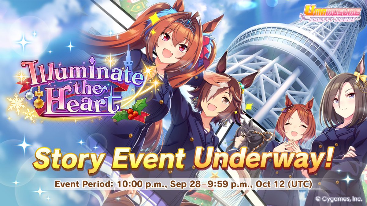 umamusume_eng's tweet photo. The story event Illuminate the Heart has begun! 🥕

Collect Event Points for event-exclusive Support Cards and Rainbow Crystal Shards! And don't miss the exclusive story!

For more details, please check the in-game notice.

#Umamusume https://t.co/Vnb49kg41X