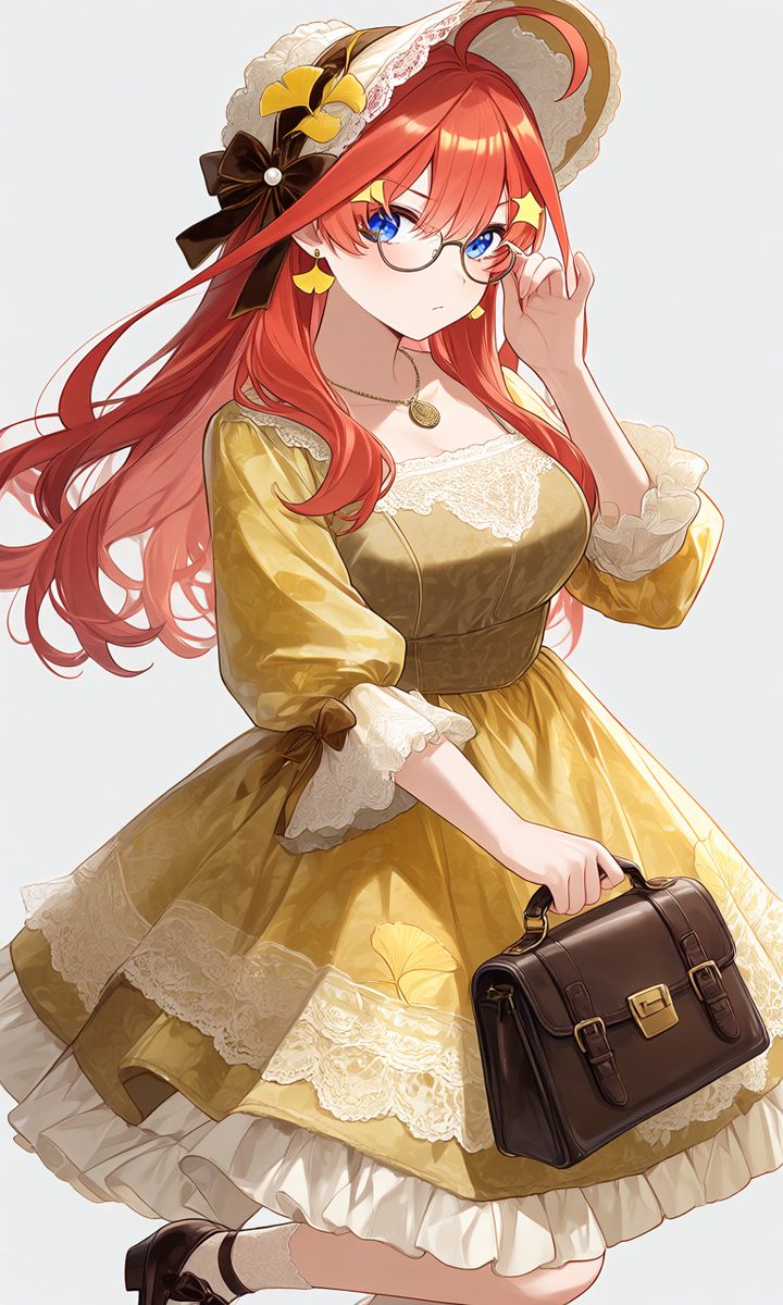 rei_genart's tweet photo. 🐀AIファッションセンター・ねずみさん！

「Golden Ginkgo — 銀杏ロリィタ」のプロンプトお借りしてPixAIで生成しました。可愛くて綺麗です。 https://t.co/7SthhxJvxa