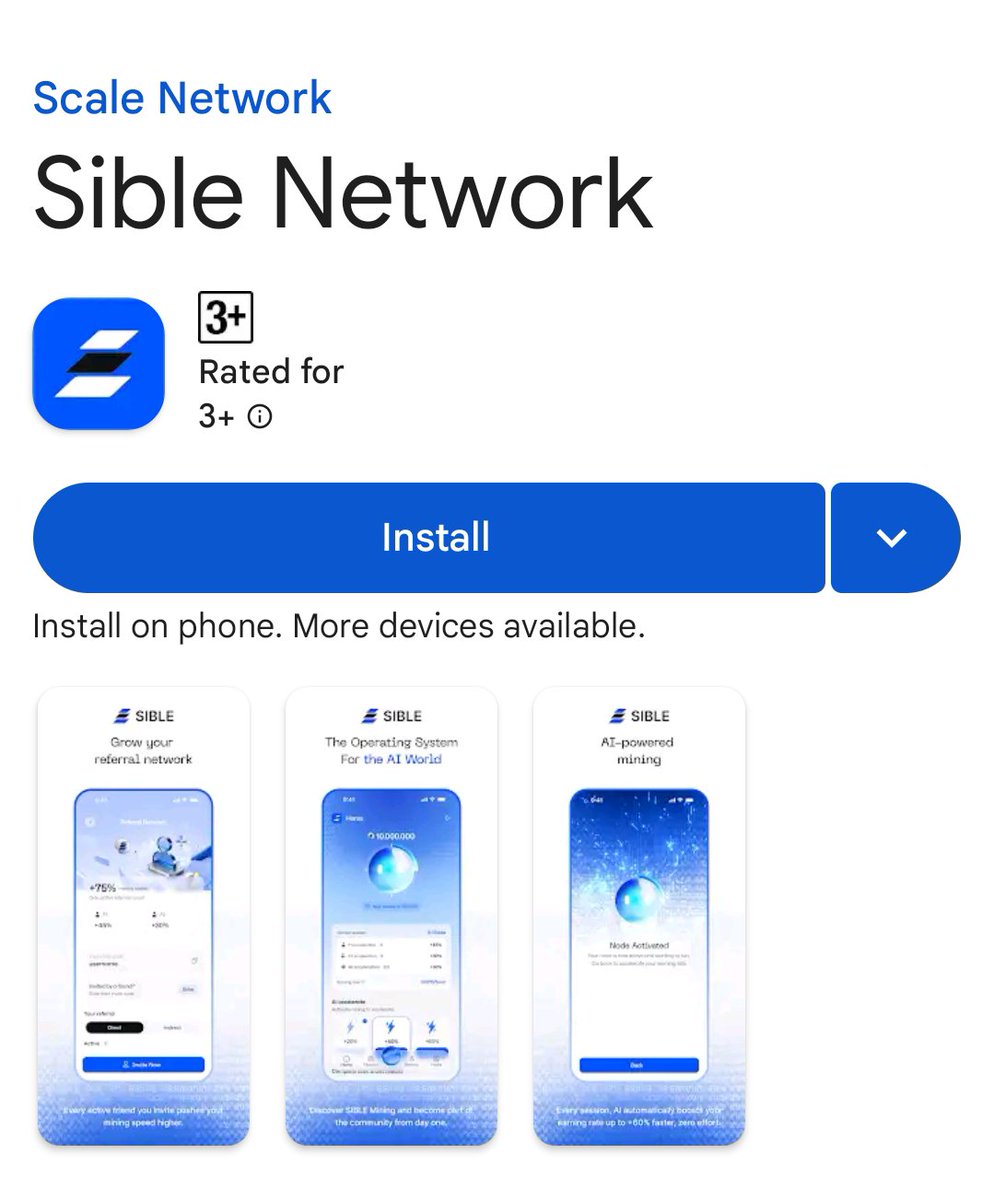 Szymansk_ii's tweet photo. 🚨The wait is over. After completing all reviews and the last verification checks, the Sible Network Android app is now live on Google Play.

Android users can hop into Sible directly from the app and keep participating in the ecosystem from their phones.

Huge thanks to everyone who stayed loyal through the Web App stage and waited patiently for the Android launch.

This is a big step forward for Sible Network and there is so much more ahead.

iOS is next.