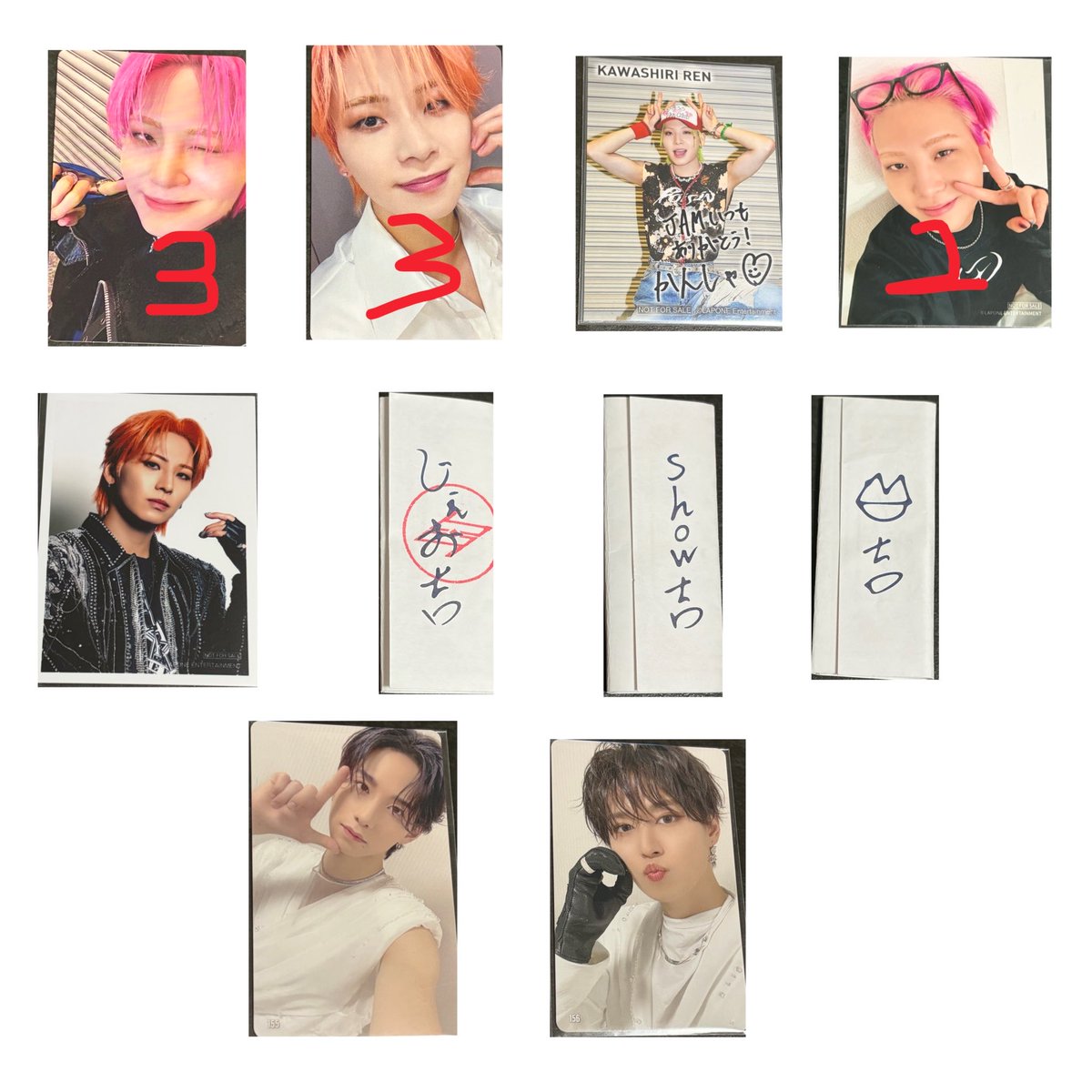 Ijo1Me30824's tweet photo. JO1買取

譲→画像（ツリーにも有）

求→買取
金額の提示をお願いします。記載ないものには返信できかねます。

サイト通しも対応🉑手数料負担お願いします。
👀るかり価格参考にさせて頂きます。
#JO1買取 #JO1交換 #JO1トレカ https://t.co/I0t9TfOKI1
