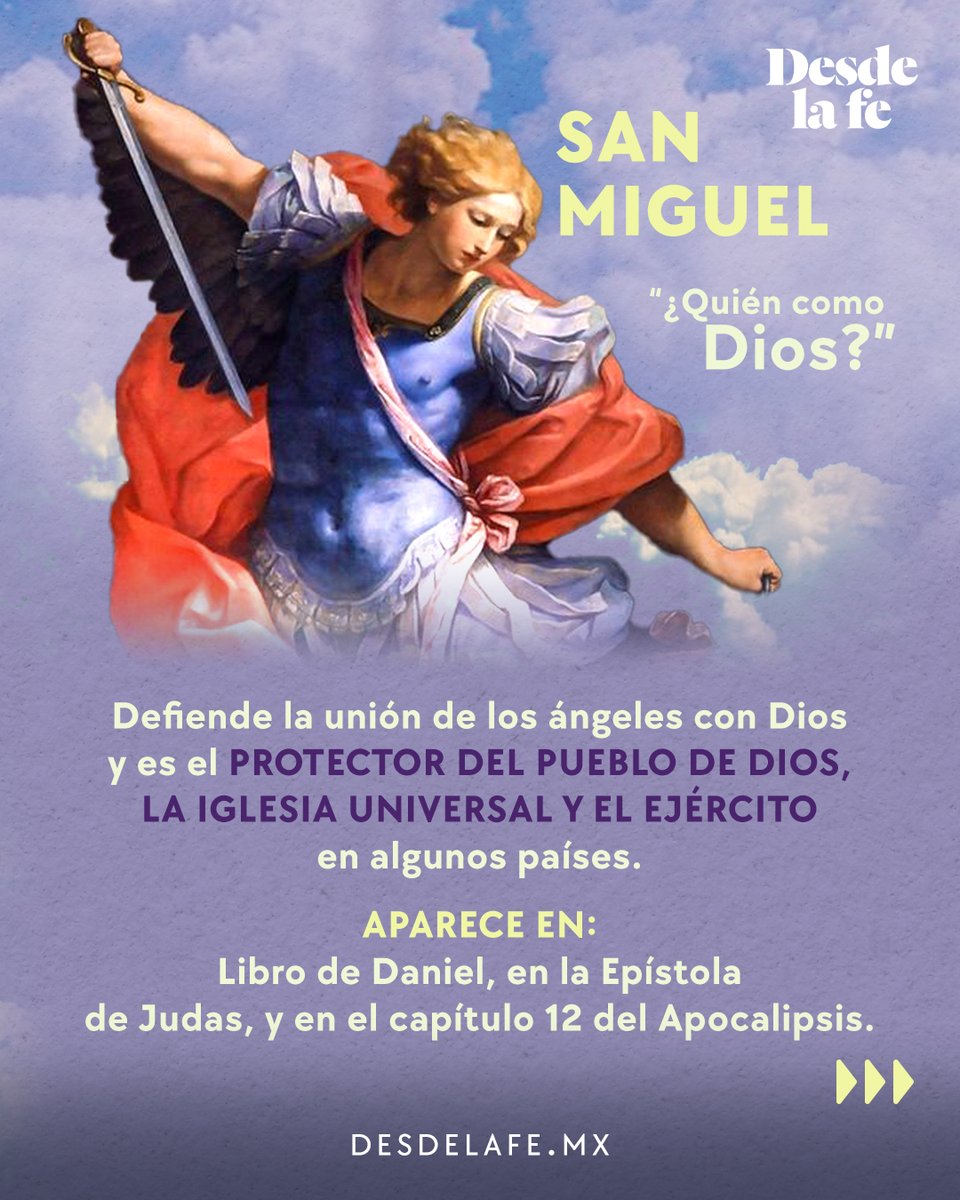 DesdeLaFeMx's tweet photo. La Biblia menciona el nombres de tres arcángeles: Rafael, Gabriel y Miguel. 👼👼👼

Te explicamos quiénes son: https://t.co/Imrmv3asyl 

#Arcángeles #Biblia https://t.co/dgaCrvgZ1j