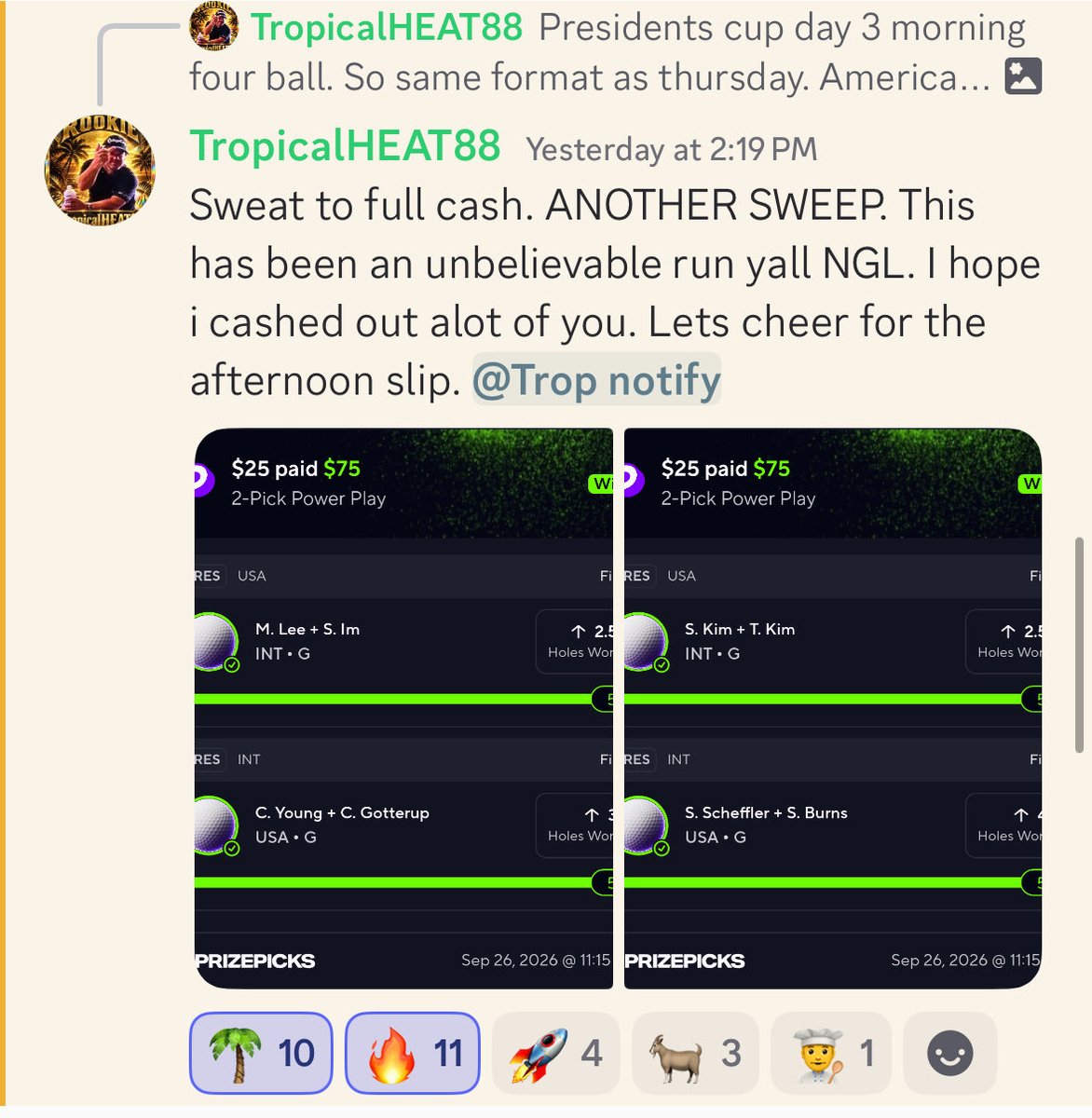 thebullpenbets's tweet photo. What an insane week in the discord across multiple mods and multiple sports‼️ Join for all the FREE plays
https://t.co/ZjeIJZcmaL
#gamblingx #sportsbetting #prizepicks #underdog #freeplay #draftkings #fanduel #NFL #Football https://t.co/nJgtdWJ2ZE