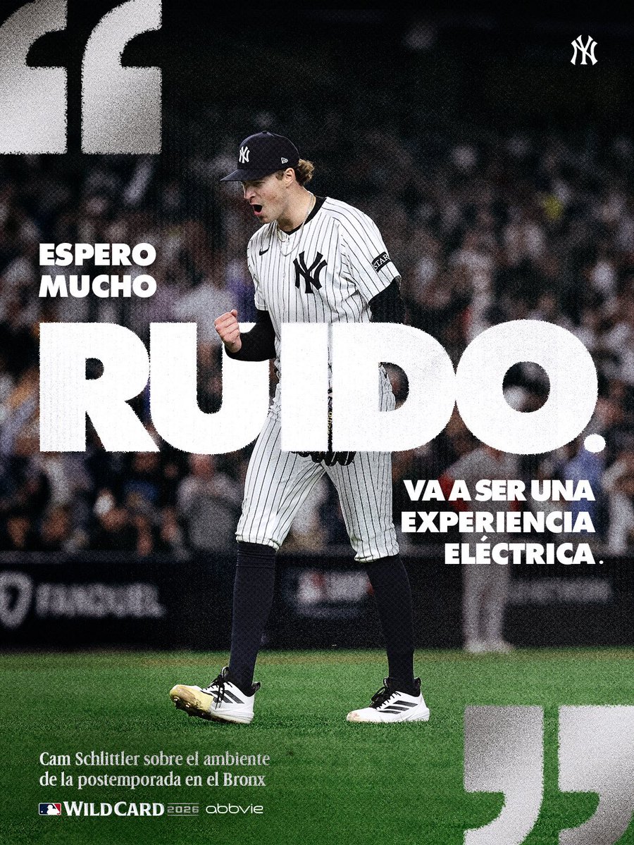 Yankees_Beisbol's tweet photo. ¡Traigan el RUIDO al Bronx! 🗣️

#LosDelBronx https://t.co/6HwcwzUFlu