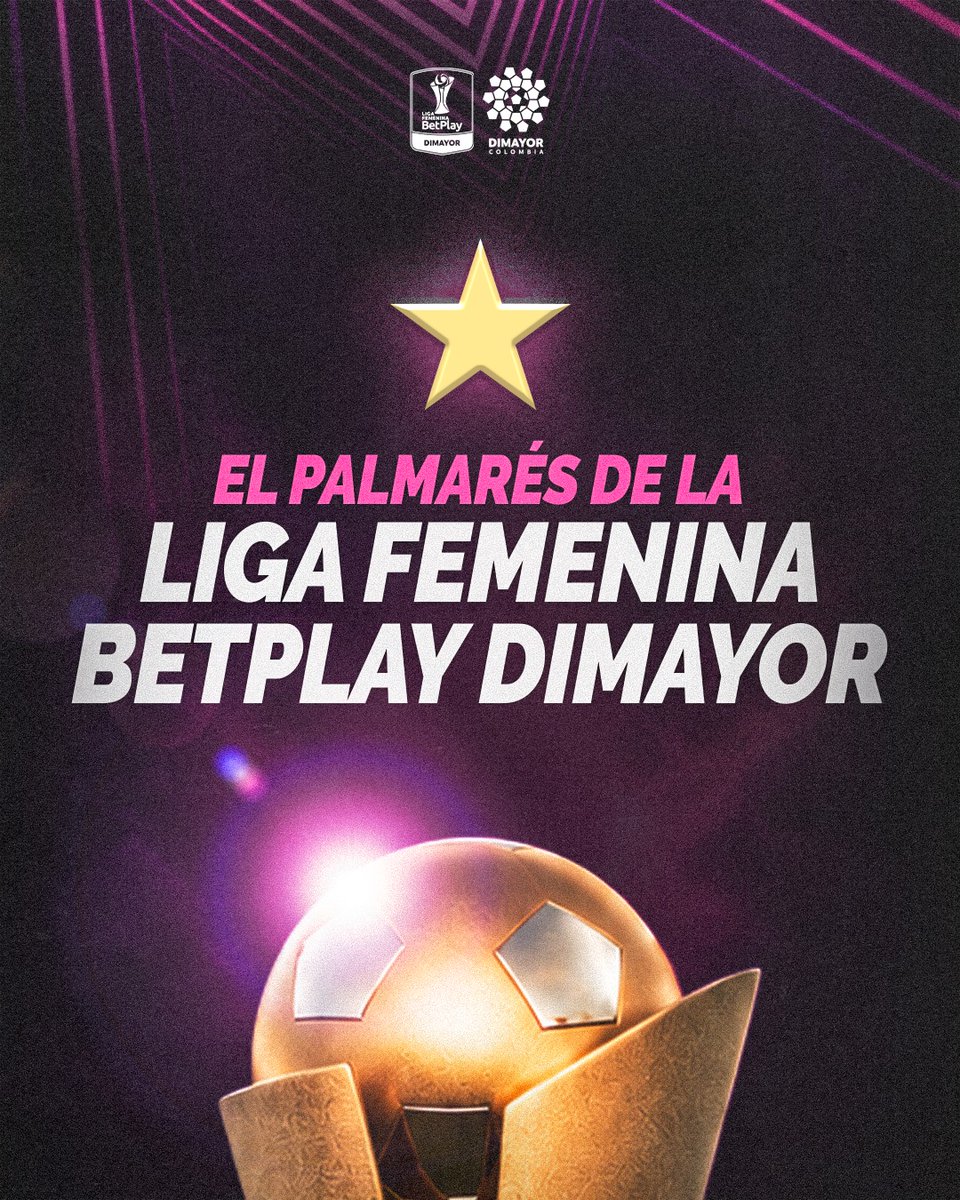 Dimayor's tweet photo. ¡𝗘𝗹 𝗽𝗮𝗹𝗺𝗮𝗿𝗲́𝘀 𝗱𝗲 𝗹𝗮 #𝗟𝗶𝗴𝗮𝗙𝗲𝗺𝗲𝗻𝗶𝗻𝗮𝗕𝗲𝘁𝗣𝗹𝗮𝘆𝗗𝗜𝗠𝗔𝗬𝗢𝗥! 🏆

Conoce los clubes campeones del FPC 🇨🇴👀

#LaCasaDeTodos https://t.co/JFExKmpgf0