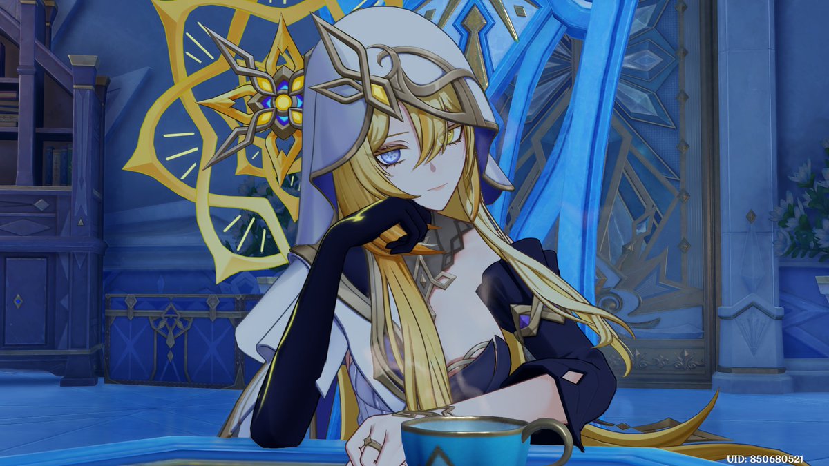 Chococake_hehe's tweet photo. She's so aromantic lesbian 
#rhinedottir #GenshinImpact https://t.co/dVFpVgrhvc