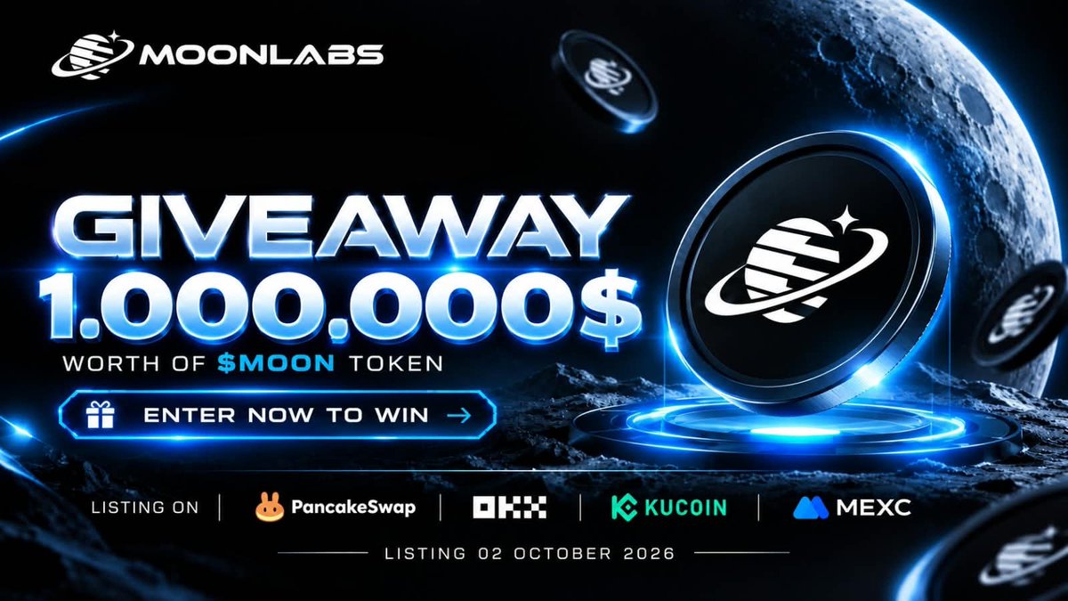 Moonlabsbsc's tweet photo. 重磅 $MOON 空投来袭 —— 免费瓜分 1,000,000 $MOON！🧧  
社区现已启动 1,000,000 $MOON 空投活动。

🌐   https://t.co/0etK42cuJu

🎯 参与任务：  
✅ 关注本账号  
✅ 点赞 ❤️ 并转发 📌  
✅ 在评论区留下您的 BNB Chain 钱包地址 👇  

加入 $MOON 社区 —— 切勿错过此次空投！  
#MOON #Airdrop #Giveaway #BNBChain #MemeCoin #Crypto