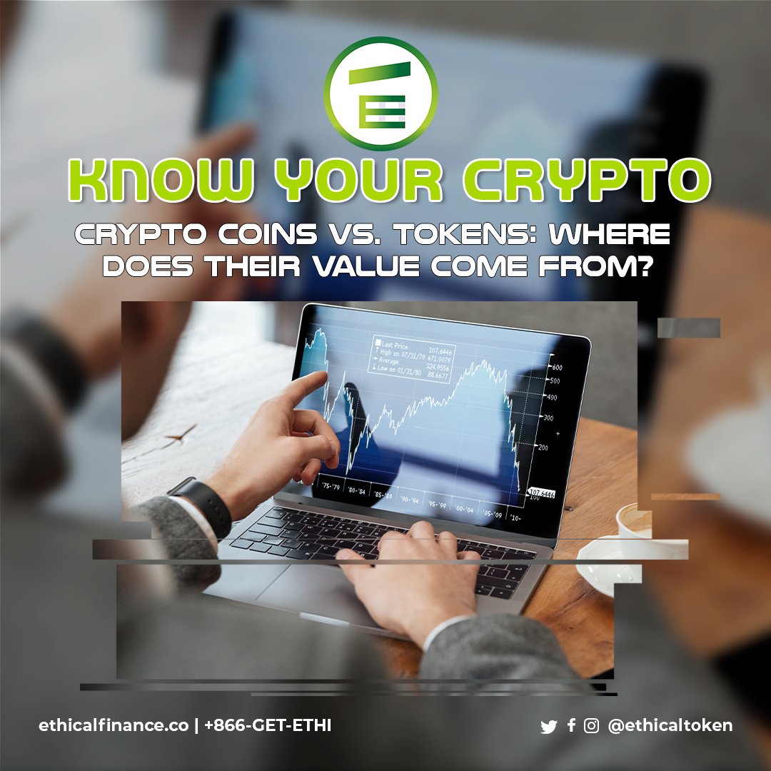 ethical_token's tweet photo. Crypto coins derive value from market trends and hype, making them highly speculative and volatile. Some tokens are speculative, while others, like ETHi Tokens, derive value from the real-world assets they represent. https://t.co/tPJAbzLYT2