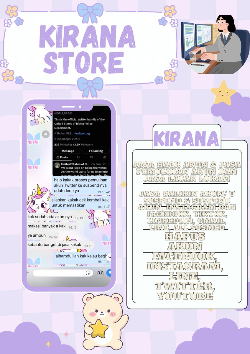 leonshle's tweet photo. Open Jasa Pemulihan &amp; Perbaikan Akun 

layanan keluhan  :
✅Pulihkan,Balikin &amp; Hapus/Nonaktifkan Akun 

( Facebook, Instagram, TikTok, WhatsApp, Line, Twitter/X, Gmail/Email,Telegram, Game &amp; Lainnya )

Lacak Lokasi — Sadap Wa — Hack Akun 

Konsul?WhatsApp Di Profil✨ https://t.co/DwXLZELrD9
