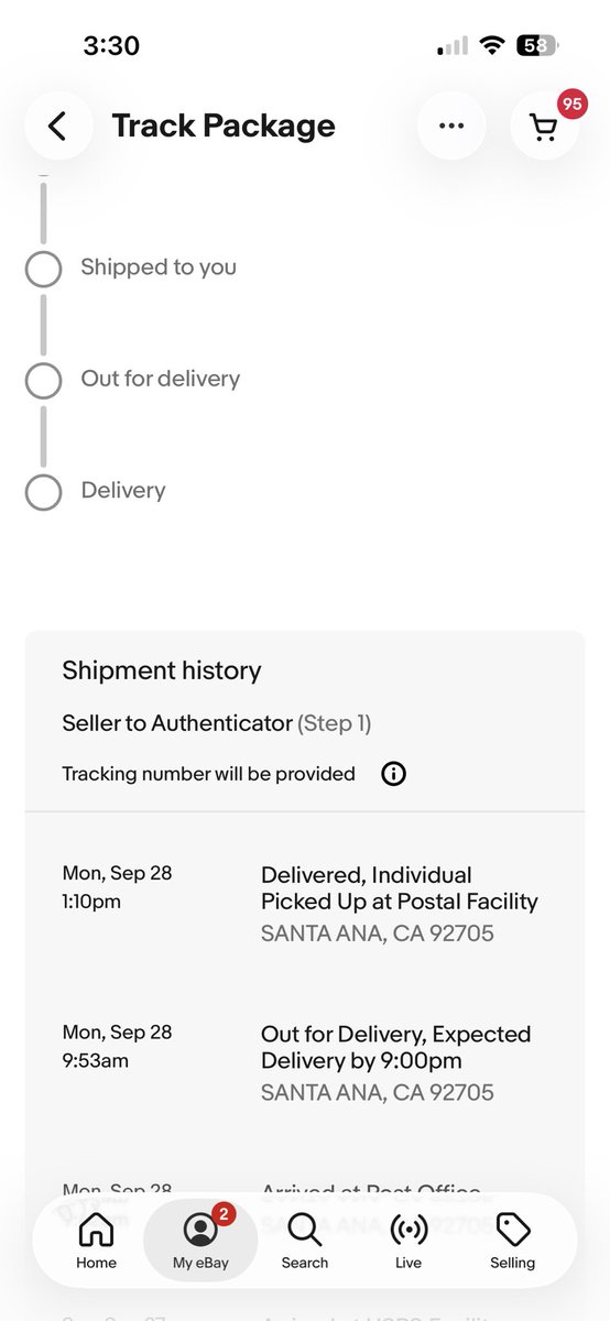 trvpd1993's tweet photo. Caught em! Look it says delivered individual picked up at post office wasn’t me https://t.co/GxcpZxWNh5
