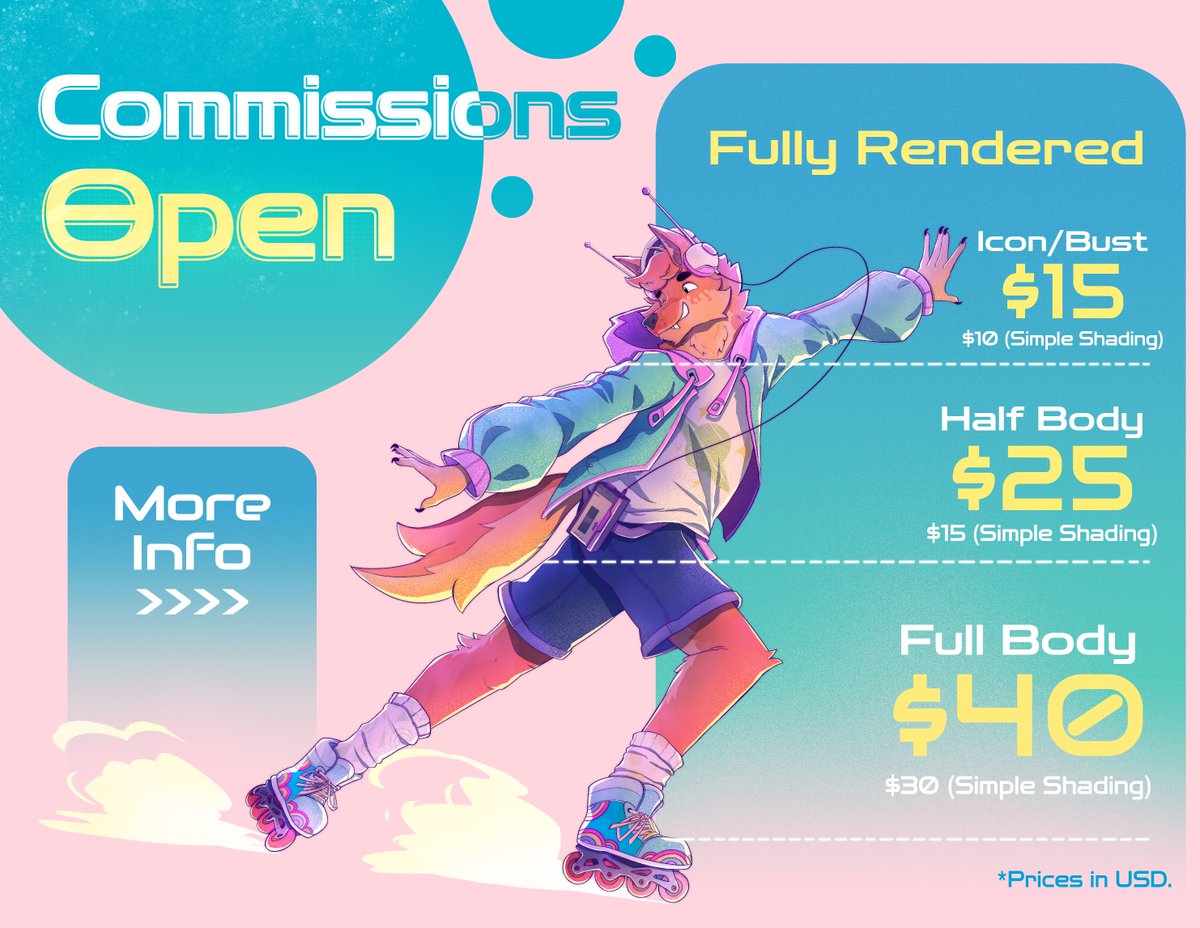 Century_____'s tweet photo. Hey y'all! 🤙 It took me a bit but I'M FINALLY OPENING COMMISSIONS!! 👀👀 If you're interested in requesting one, you can check out the info on this post and DM me or fill out the form linked below! Thank y'all so much :o https://t.co/brqctOqLKy