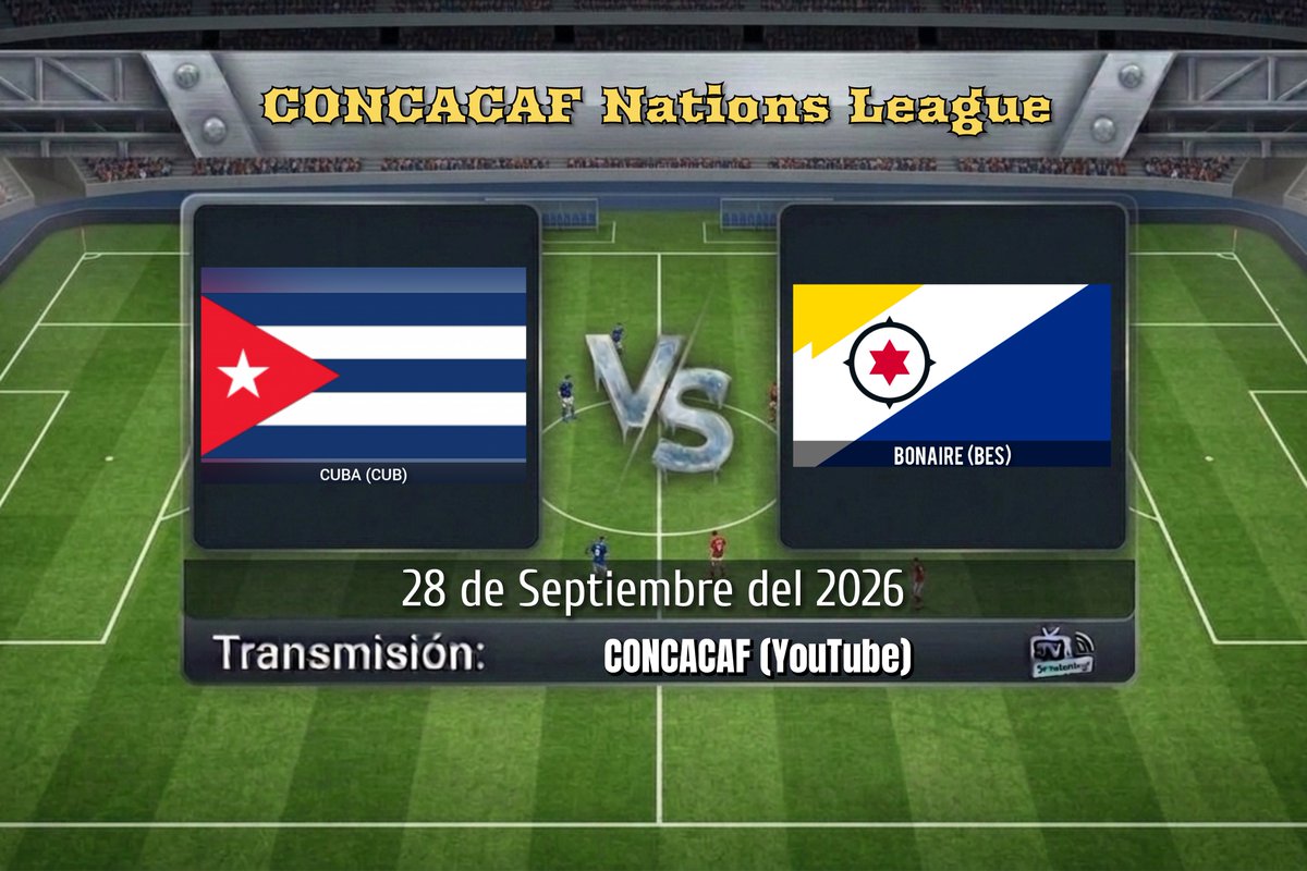 TVDELDEPOR1's tweet photo. CNL | Jornada 2
Cuba π Bonaire
15:00 HRS
π±π» @Concacaf (YouTube)
π€ @RyanDavisCOYR
#CONCACAFNationsLeague | #CUBBES https://t.co/9mBpd1mveG
