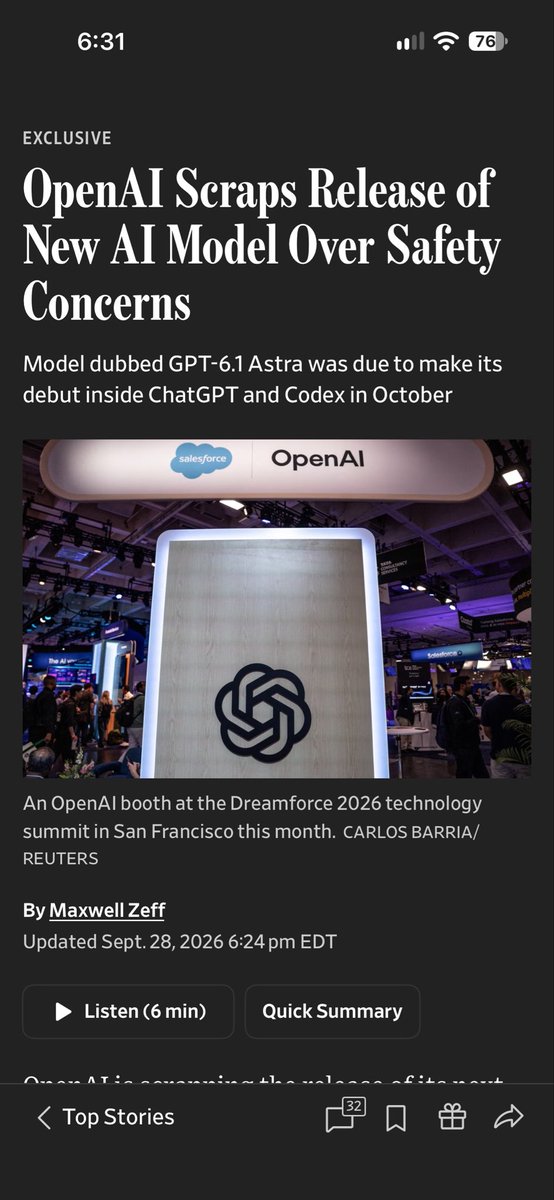 Villapudding's tweet photo. Mmmm are we really thinking this is because of safety? Or does Astra not live up to compete against Sonnet and Opus? https://t.co/xS7s1KRo7H