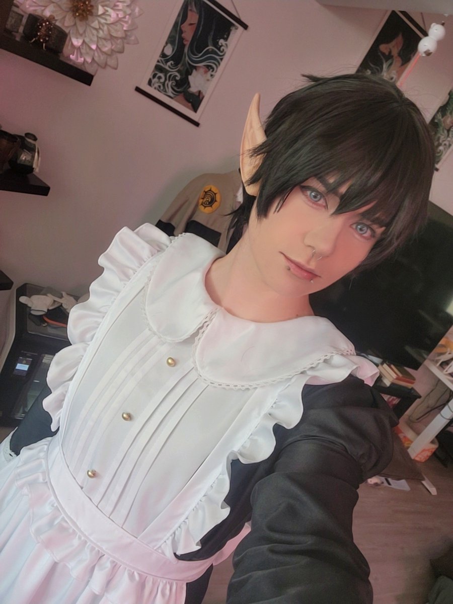 mokkorijutsu's tweet photo. Okaerinasaimase, Goshujin-sama 💕
Did Lord Aymeric from ff14 for a little maid group at con ♡ 
#ffxiv #nsfwtwtًً #cosplay #maid https://t.co/eh1O1pgOol