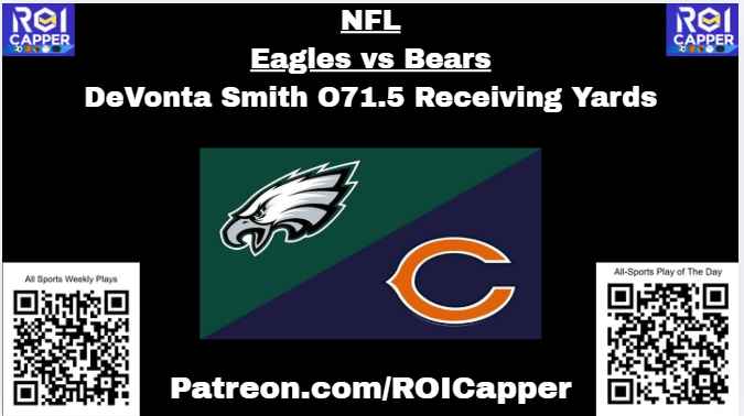 ROICapper1's tweet photo. Show Support by Hitting The Like Button or Sharing. ππ
https://t.co/7kd1A9l4L2 β¬
οΈ
#nfl #bears #devantasmith #eagles #sportsbets https://t.co/GEqdxzmRA3