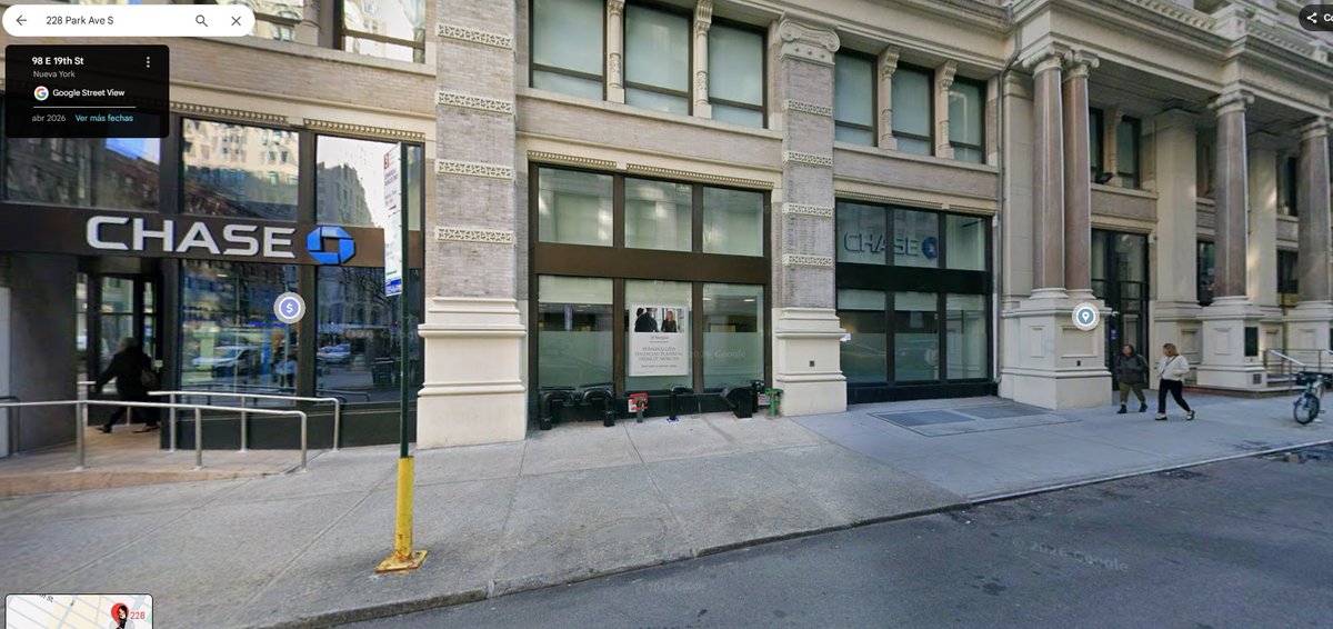 rodotailhade's tweet photo. Más data sobre AFOIA, la ONG pro Israel a la que Milei "le donó" un millón de dólares: su sede social está en el 228 de Park Avenue S de Nueva York, y el representante legal en el 7014 de la 13th Avenue. Fui al Maps: en la sede social funciona una sucursal del Chase (JP Morgan), el agente es un call center con un metro cuarenta de frente. La fiscalía descansa.
https://t.co/7sPc0ghvDT