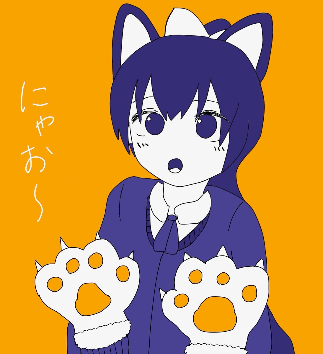i_x_x_sf's tweet photo. #IyowaGirlsDraw
初デジタルお絵描き
オーバーちゃんに猫耳付けたらいいのでは？という絵です https://t.co/8XLFZVSsBX