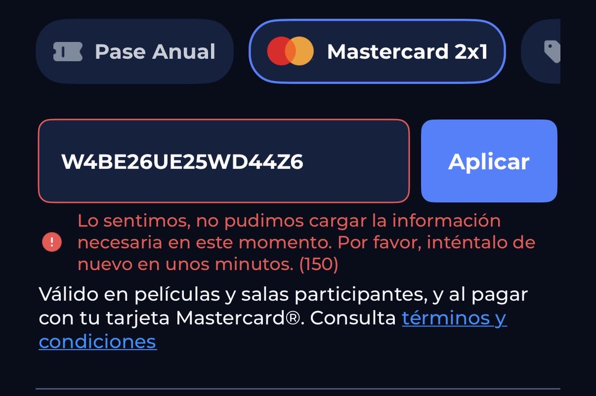 FernandoBasteri's tweet photo. @AyudaCinepolis Hola! Intento comprar boletos para El corazón de la bestia con la promo Banamex y no deja. Una vez sí dejo pero al siguiente paso se traba. Ya lo intenté por la página y por la app. Se puede directo en taquilla? https://t.co/9jBBxLkrMG