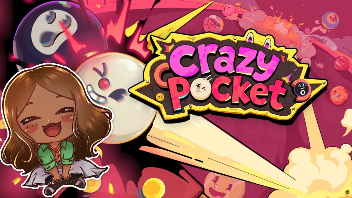 PearDoll's tweet photo. Roguelike Billiards? 🎱
We're checking out Crazy Pocket tonight!!
Thanks to @OFFMOON_Games  &amp; @PlayIndiesgg for giving me access to the game!

https://t.co/t5lt97qPu5

🍐🎨: miuwuki https://t.co/8WtckrAXA5