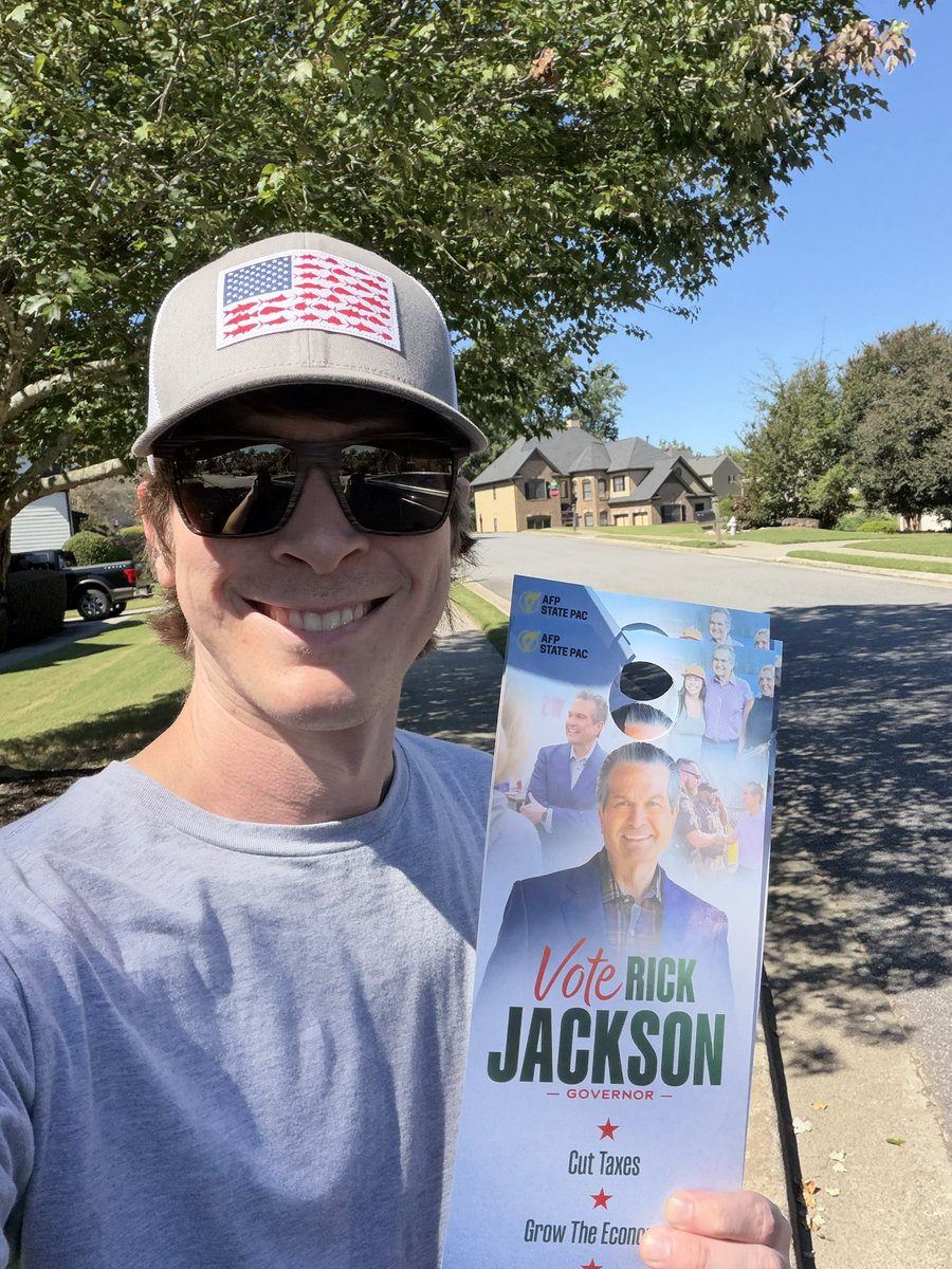 AFPGeorgia's tweet photo. It was a great day on the doors for the AFP State PAC team! They were all over Georgia today, talking to voters about the need to elect Rick Jackson for Governor! Great work yall! #gapol https://t.co/egHMnhV3xX