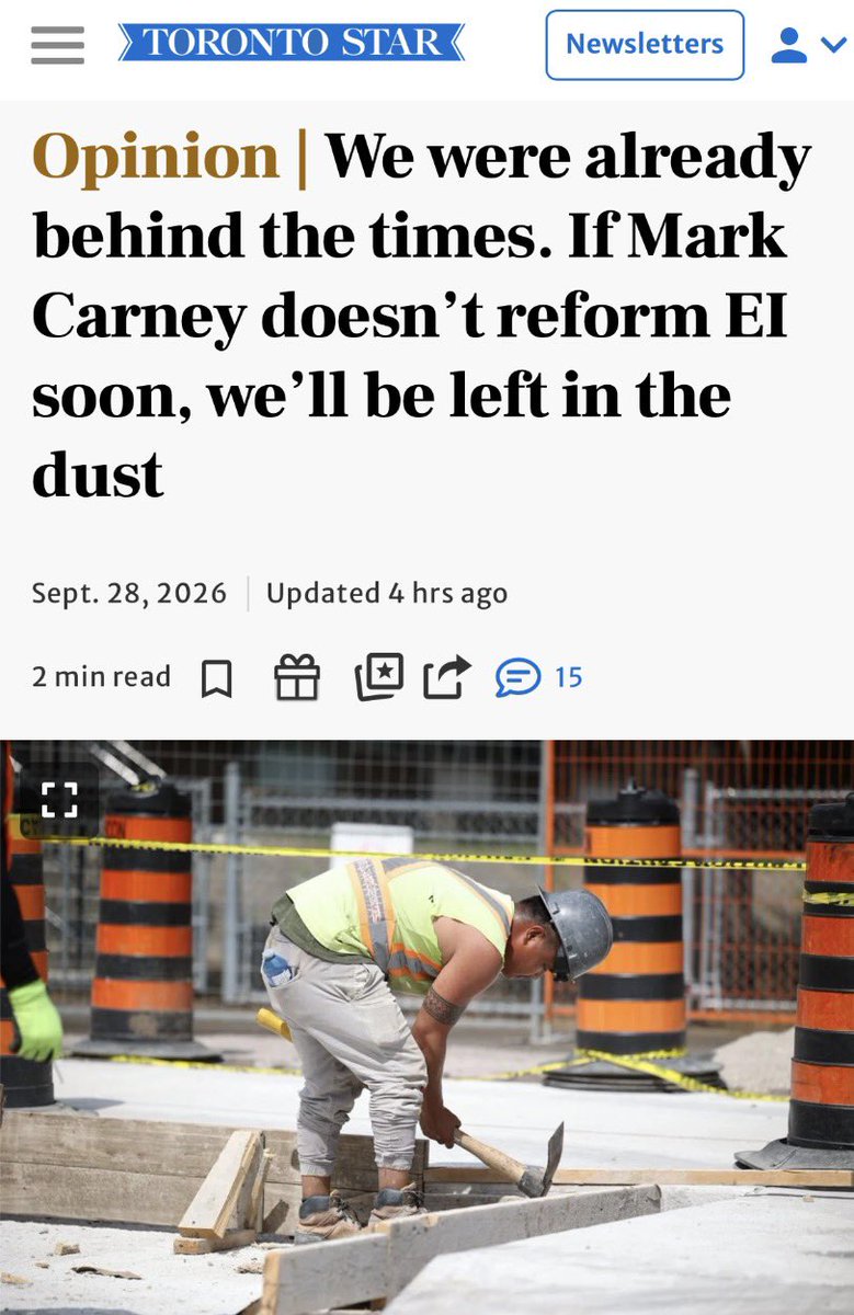 SabrinaMaddeaux's tweet photo. EI benefits have been outdated for a long time, with more and more unemployed Canadians falling through the gaping holes in our safety net. 

Now, as the U.S. trade war escalates, reform is more urgent than ever.

My latest column in today’s @TorontoStar: https://t.co/lr7Kfaa4wB https://t.co/0B5wNeBseu