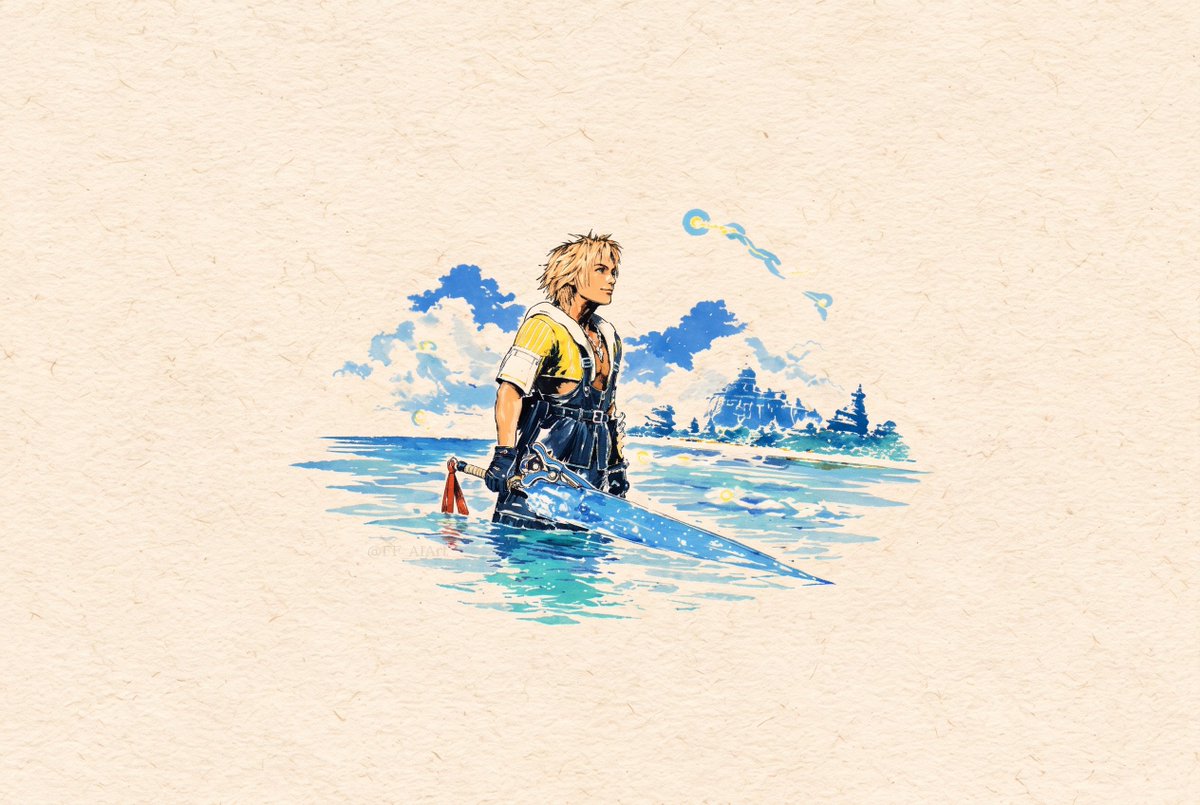 FF_AIArt's tweet photo. You voted for Final Fantasy X.

Some compositions become timeless. Same style.

Swipe.  
1/3

#FFX #FF10 https://t.co/N7aJE8Tnkl