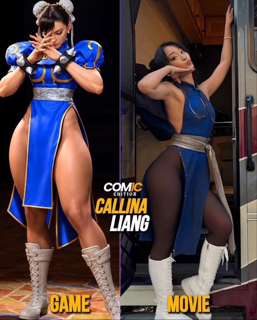 caty_komal's tweet photo. Chin li from street fighter game vs real https://t.co/AzfRoCVFG1