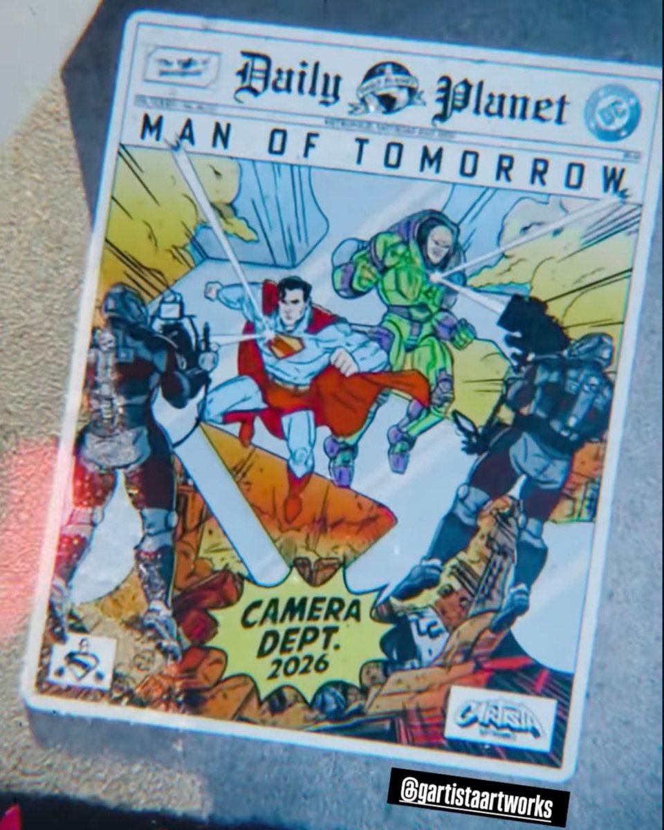 DCFilmNews's tweet photo. MAN OF TOMORROW crumbs 👀

Camera operator Chris McGuire just shared the camera department art featuring Superman and Lex. https://t.co/0MSRLVJUGk