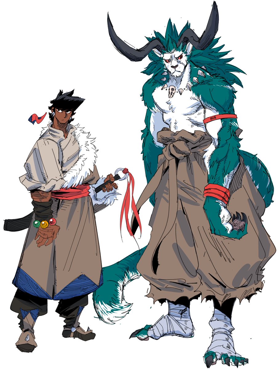 Milky_Onion's tweet photo. Character designs for my prehistoric dark fantasy manga All Things Above Us https://t.co/R7BJJTTGFx