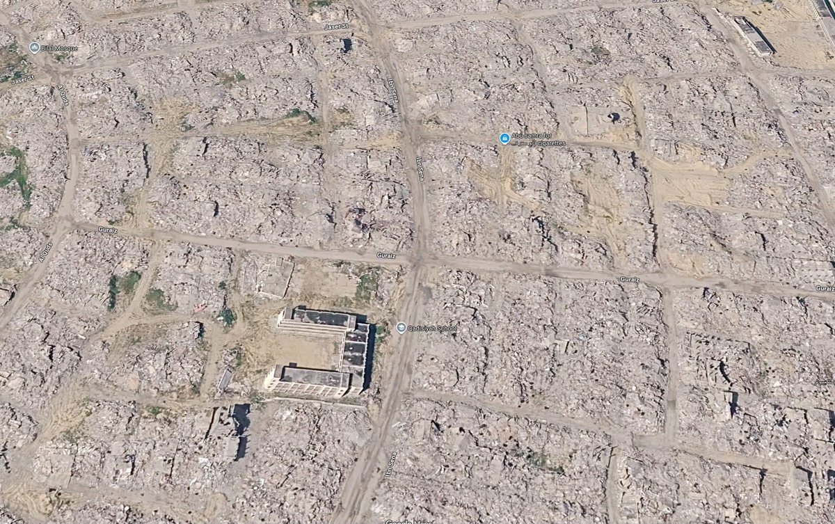 Saceci's tweet photo. El Genocidio en una sola imagen

Google ha actualizado sus imágenes satelitales y así es como se ve hoy la franja de #Gaza.
No bombardearon bases militares, bombardearon a ciudades enteras. https://t.co/VnDTPbM4E0
