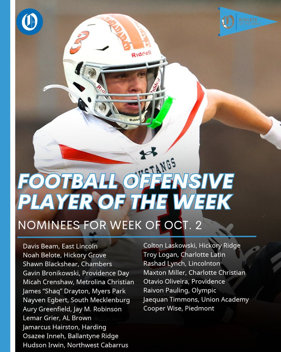 langstonwertzjr's tweet photo. Here are the nominees for The Observer's high school football offensive players of the week. The poll closes Friday at noon.

Vote now. Vote often. Vote at link below

https://t.co/9sGOtBzFgg https://t.co/vln2vDUsRe