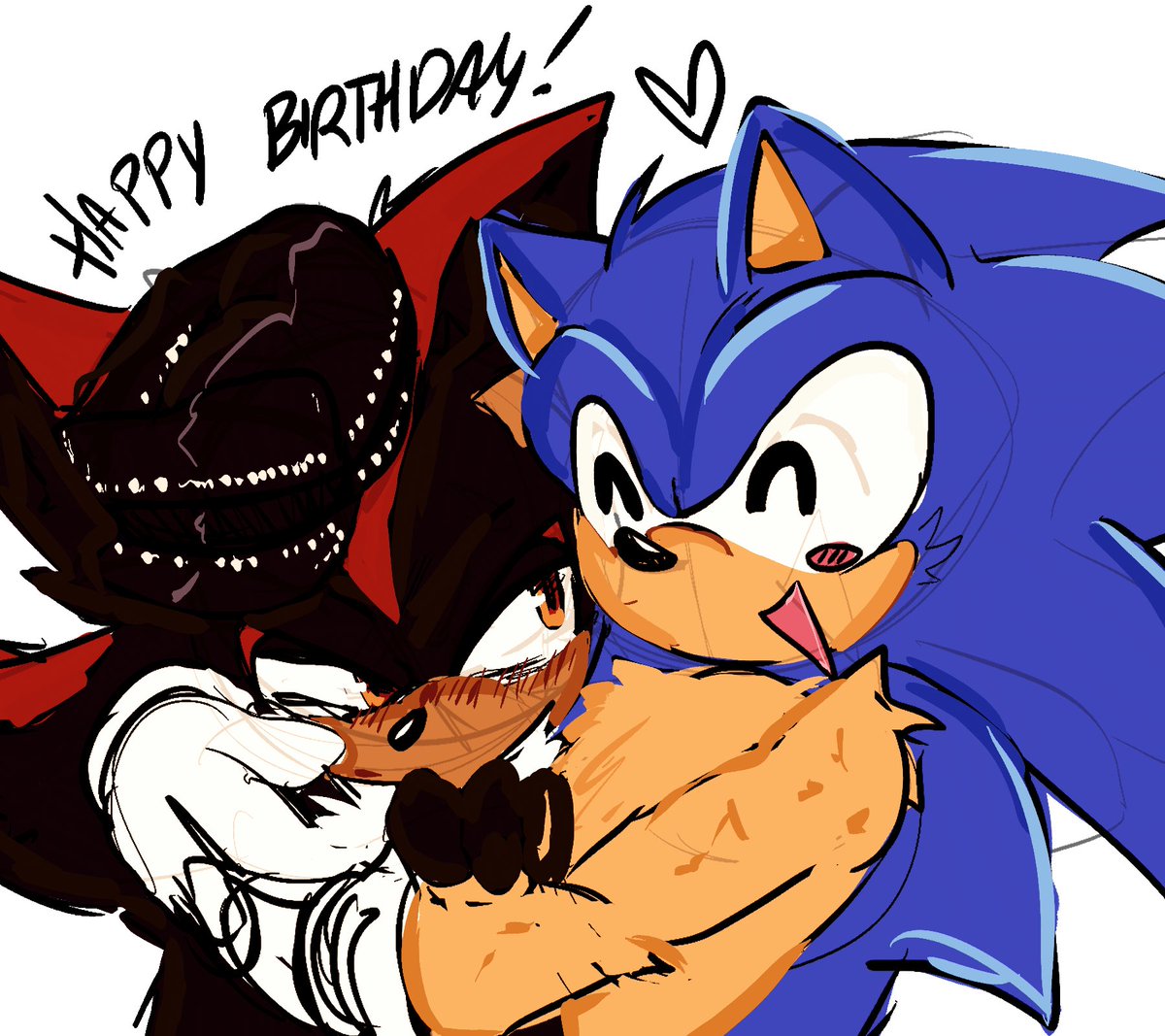 sonictisms's tweet photo. sonadow + doodle i did for @ultimatedelight and their birthday... yay! https://t.co/r1TIcwxsGj