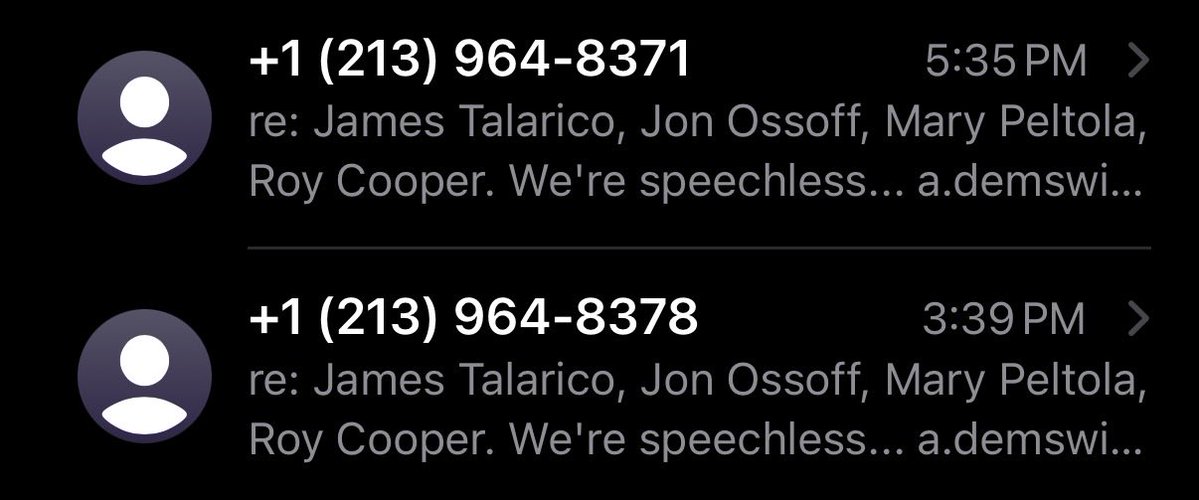 AlexGCopeland's tweet photo. Someone tell the folks at Democrats Win Action Fund that if they need help de-duping a list of phone numbers, I can give them a lesson. https://t.co/hIocwJwmUp