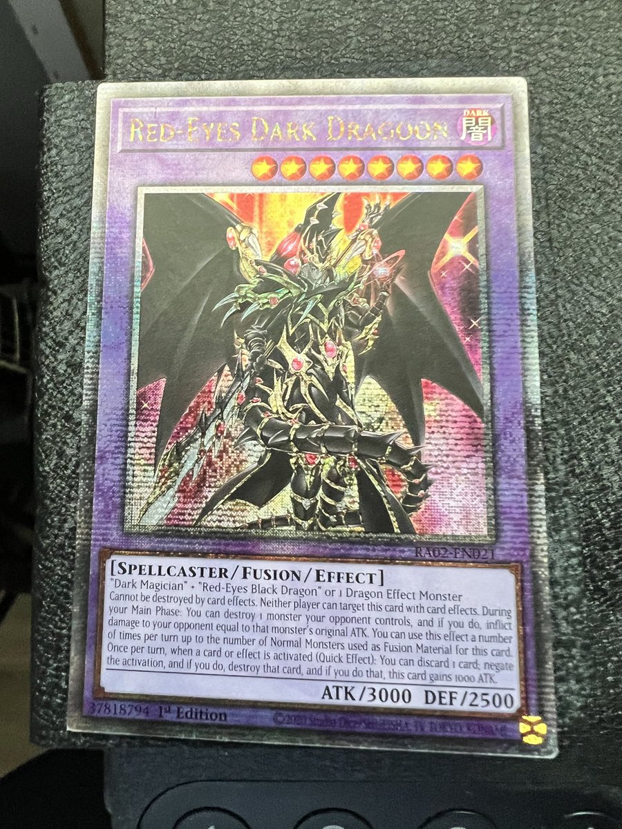 Dominiclovciii's tweet photo. QCR red eyes dark dragoon 
#yugioh
#tcg https://t.co/dKolxLrbkk