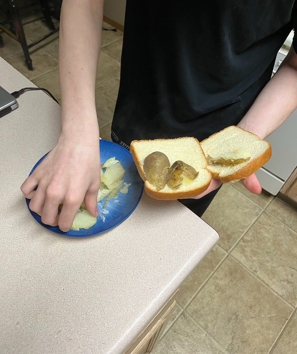stellarheresy's tweet photo. Alyosha’s boiled potato sandwich 😢😢 https://t.co/yis7s0iJlz