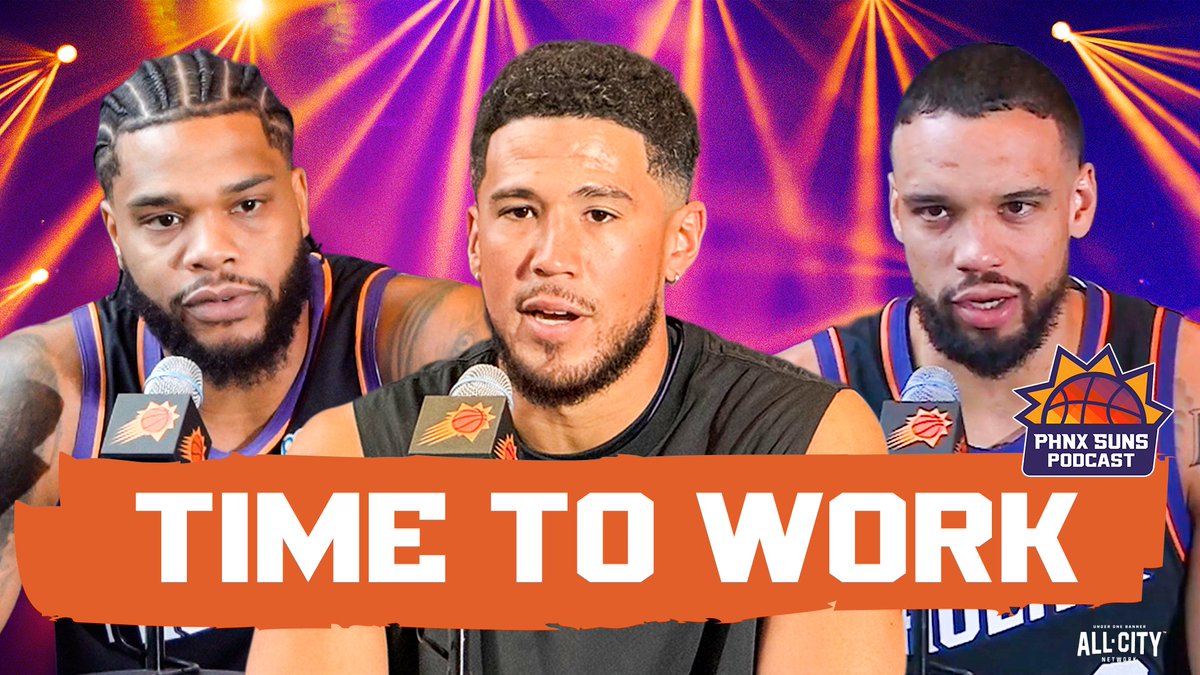 PHNX_Suns's tweet photo. Phoenix Suns Media Day is in the books.

The identity and culture of an ascending team were common talking points, but there was much more.

Join @GilMcGregor_ and @StephenPG3 LIVE as they react to all that was said and what they heard.

It's time to work 😤 https://t.co/ltE7tEOOu3