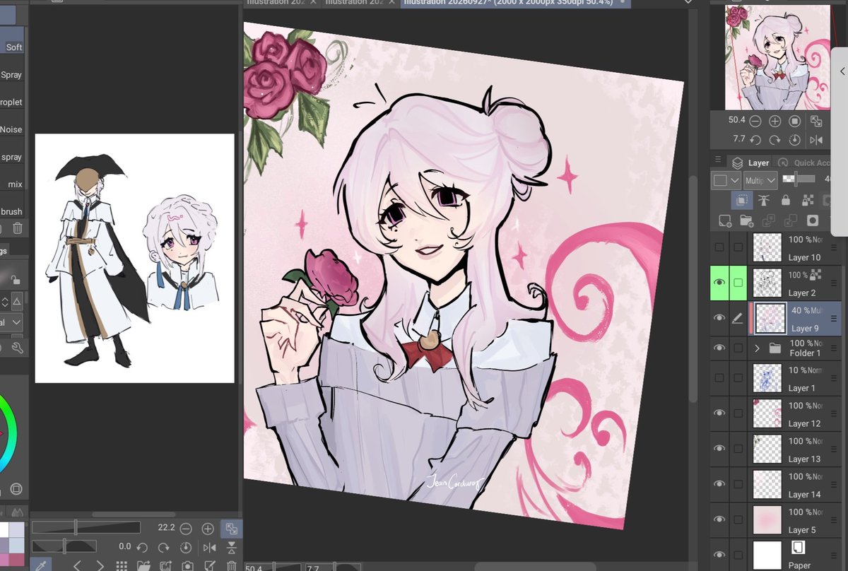 akajeancorduroy's tweet photo. Their hair is white I swear I'm just pink blind 💔💔

#oc https://t.co/kmKPczj7CW