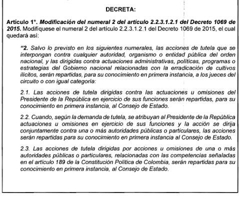 ELTIEMPO's tweet photo. 🔴 El Gobierno de Abelardo De La Espriella expidió oficialmente el decreto que devuelve al Consejo de Estado la competencia para asumir las tutelas contra la Presidencia. https://t.co/ixFZNx7lU7