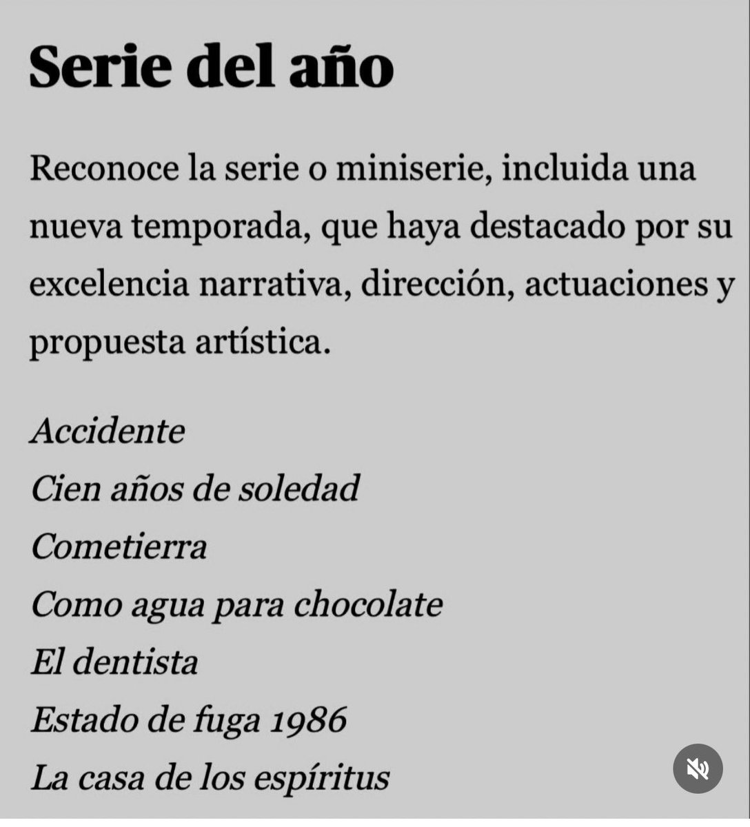 vpuentestoessel's tweet photo. la casa de los espiritus sendo nominado a mais um prêmio 🥹 https://t.co/U4chFfAk06